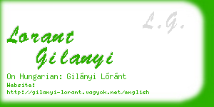 lorant gilanyi business card